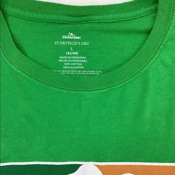 Men’s Irish Shamrock Tee Shirt Size Large - Picture 4 of 4